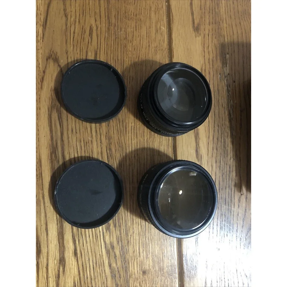 Amcam 508 Telephoto & Wide Angle Lens Kit for Canon AF35M - With Case & Covers
